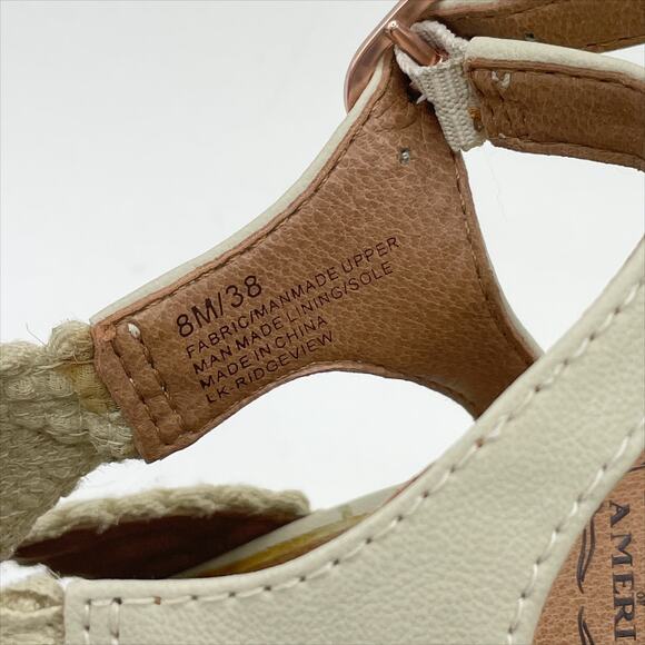 Lucky Brand Ridgeview Macrame Platform Wedge Sandal Cream Tan 8 - Picture 5 of 10